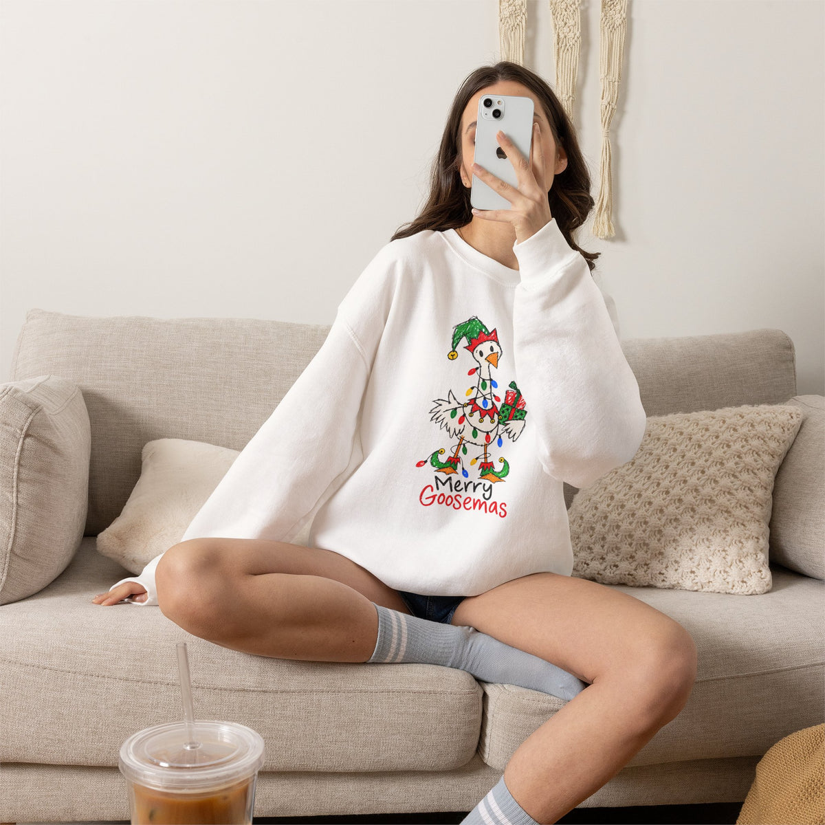 merry goosemas- Unisex Heavy Blend™ Crewneck Sweatshirt