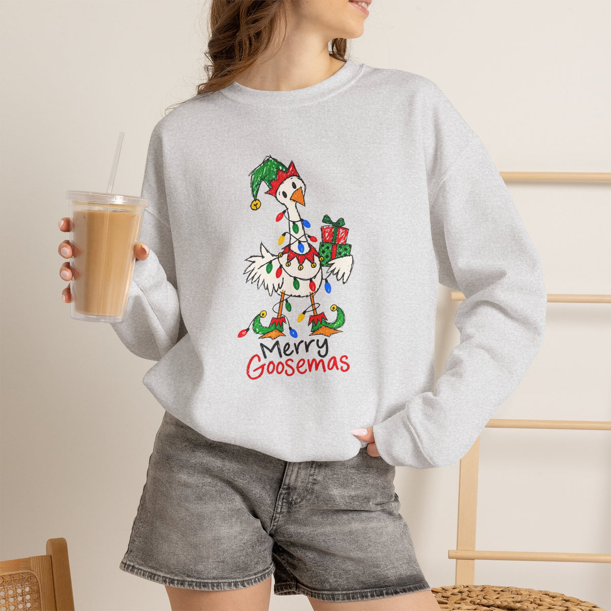 merry goosemas- Unisex Heavy Blend™ Crewneck Sweatshirt